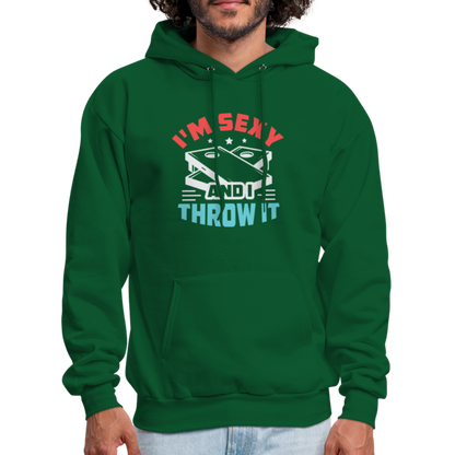 I'm Sexy and I Throw It (Cornhole) Hoodie - Color: charcoal grey