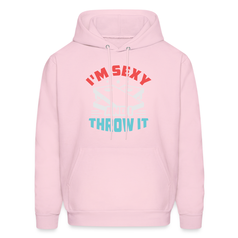 I'm Sexy and I Throw It (Cornhole) Hoodie - Color: pale pink