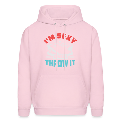 I'm Sexy and I Throw It (Cornhole) Hoodie - Color: pale pink