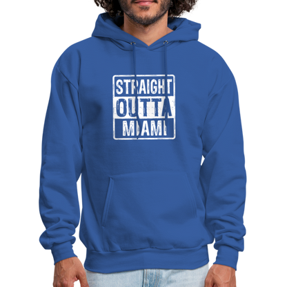 Straight Outta Miami (Florida) Hoodie - Color: royal blue