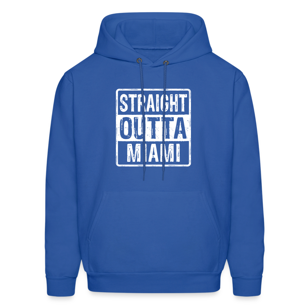 Straight Outta Miami (Florida) Hoodie - Color: denim blue