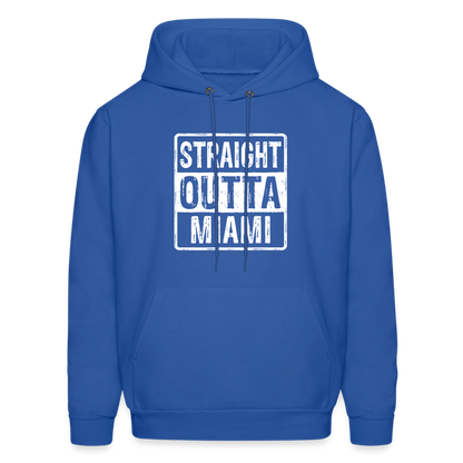 Straight Outta Miami (Florida) Hoodie - Color: denim blue