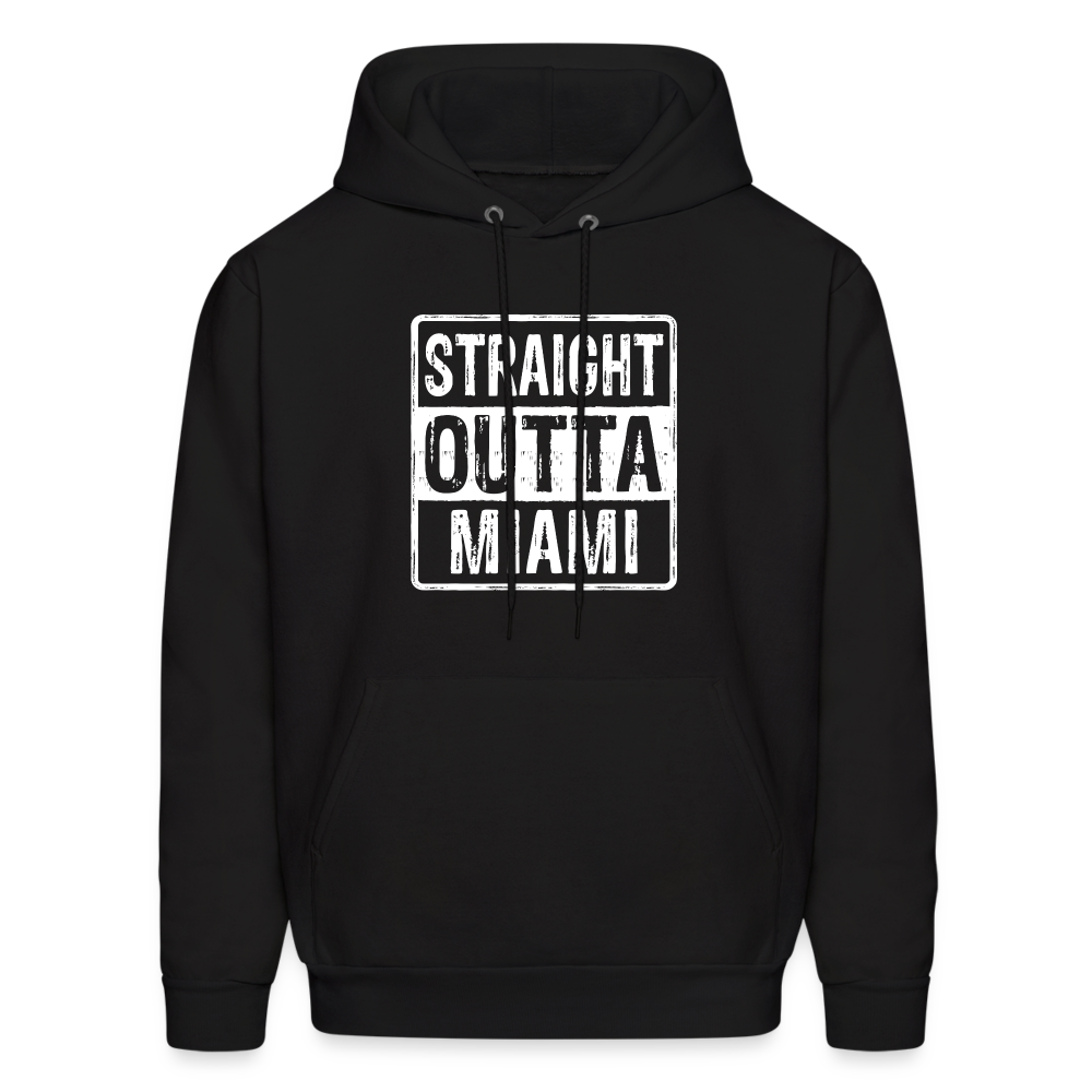 Straight Outta Miami (Florida) Hoodie - Color: denim blue