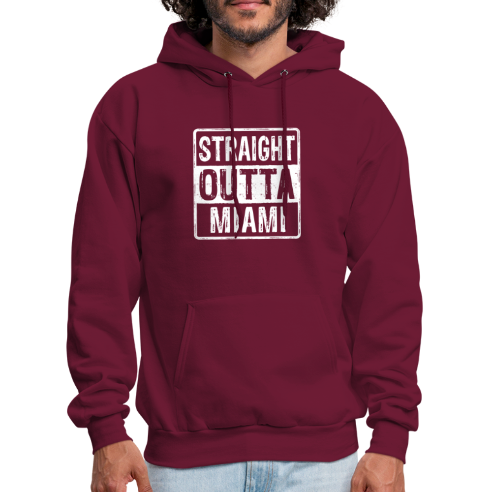 Straight Outta Miami (Florida) Hoodie - Color: denim blue