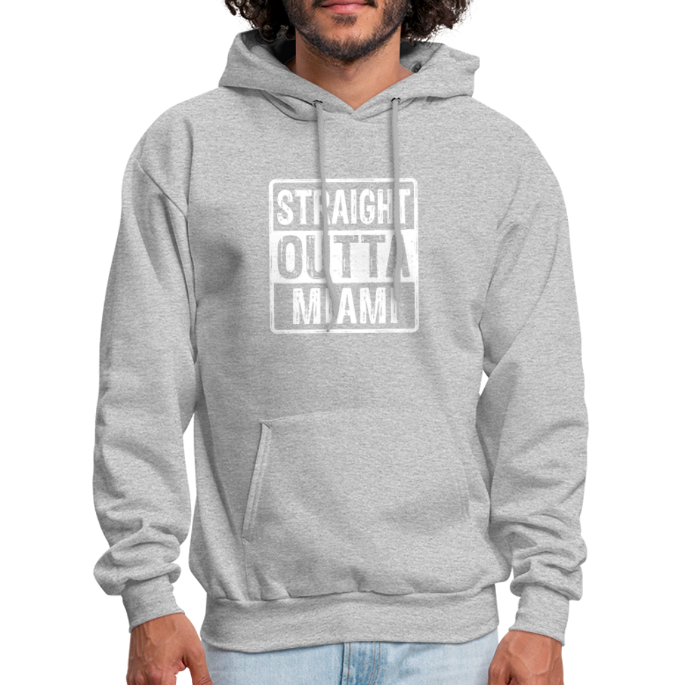 Straight Outta Miami (Florida) Hoodie - Color: denim blue