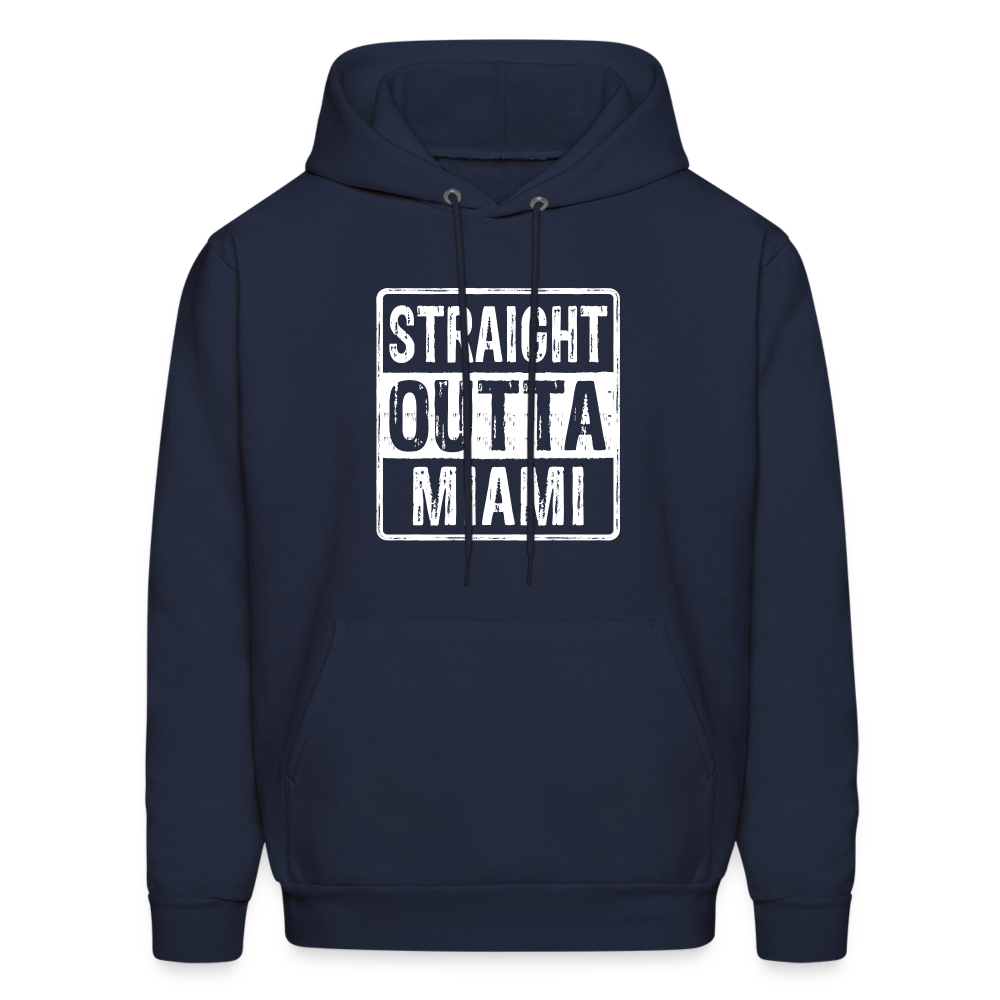 Straight Outta Miami (Florida) Hoodie - Color: denim blue