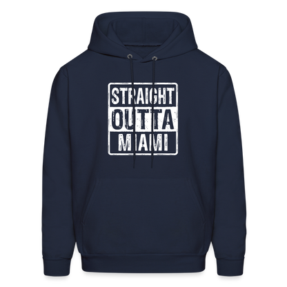 Straight Outta Miami (Florida) Hoodie - Color: denim blue