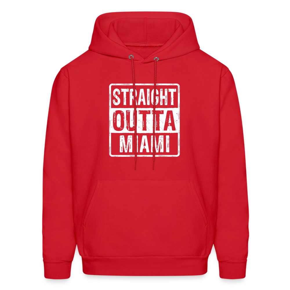 Straight Outta Miami (Florida) Hoodie - Color: red