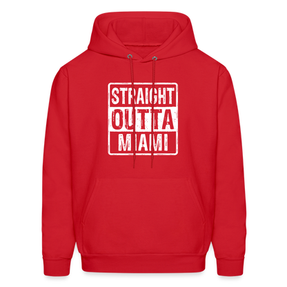 Straight Outta Miami (Florida) Hoodie - Color: red