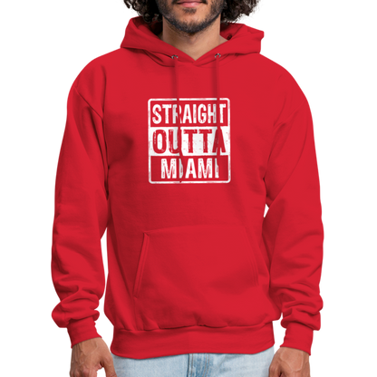 Straight Outta Miami (Florida) Hoodie - Color: denim blue