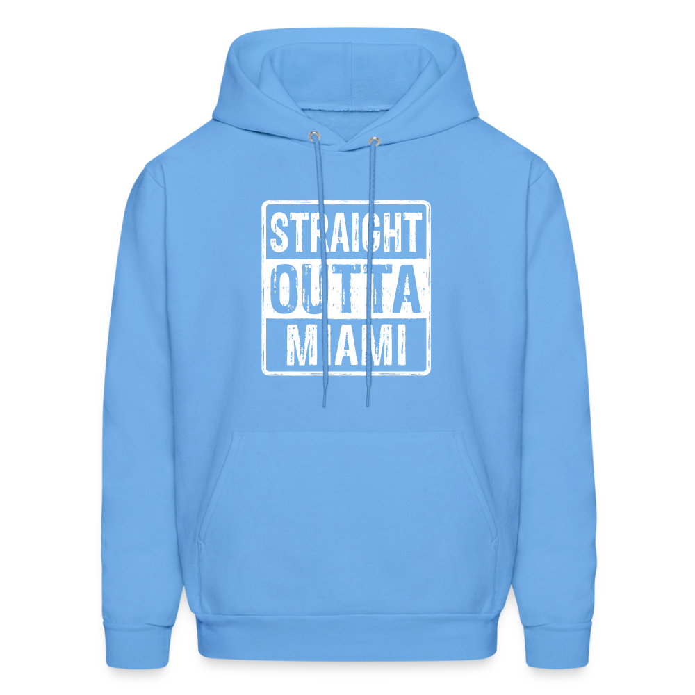 Straight Outta Miami (Florida) Hoodie - Color: carolina blue