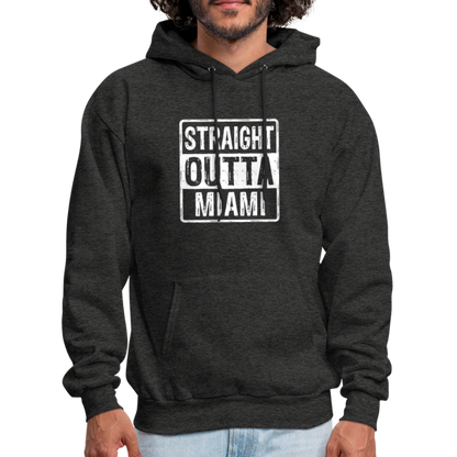 Straight Outta Miami (Florida) Hoodie - Color: charcoal grey