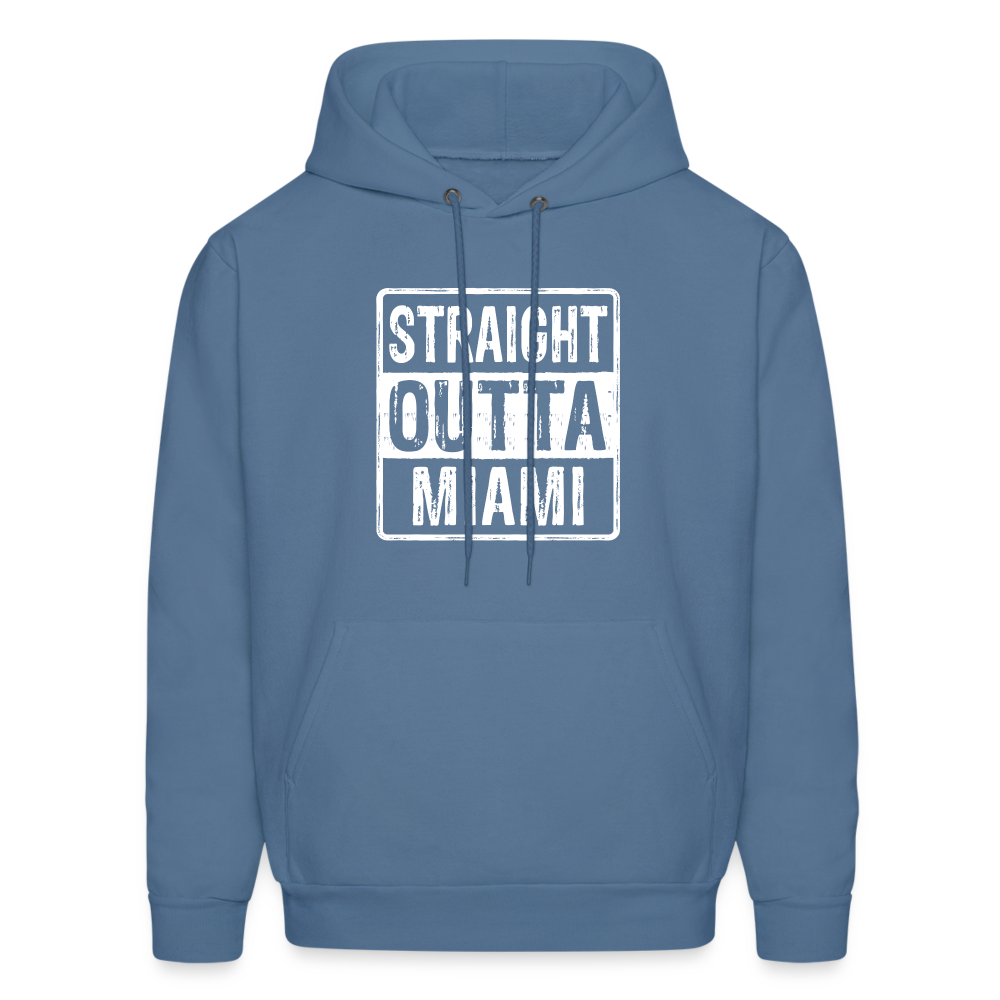 Straight Outta Miami (Florida) Hoodie - Color: denim blue