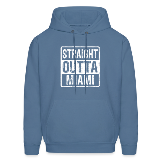 Straight Outta Miami (Florida) Hoodie - Color: denim blue