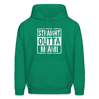 Straight Outta Miami (Florida) Hoodie - Color: kelly green