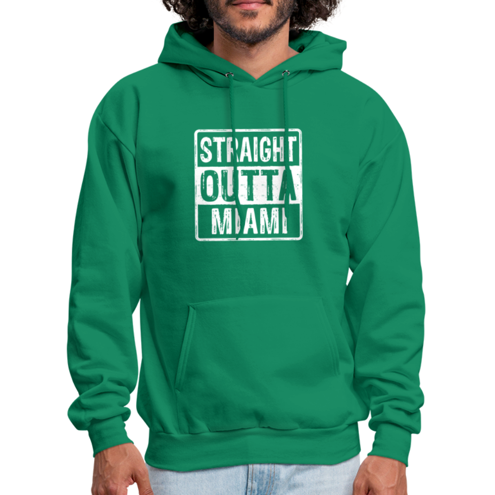 Straight Outta Miami (Florida) Hoodie - Color: denim blue