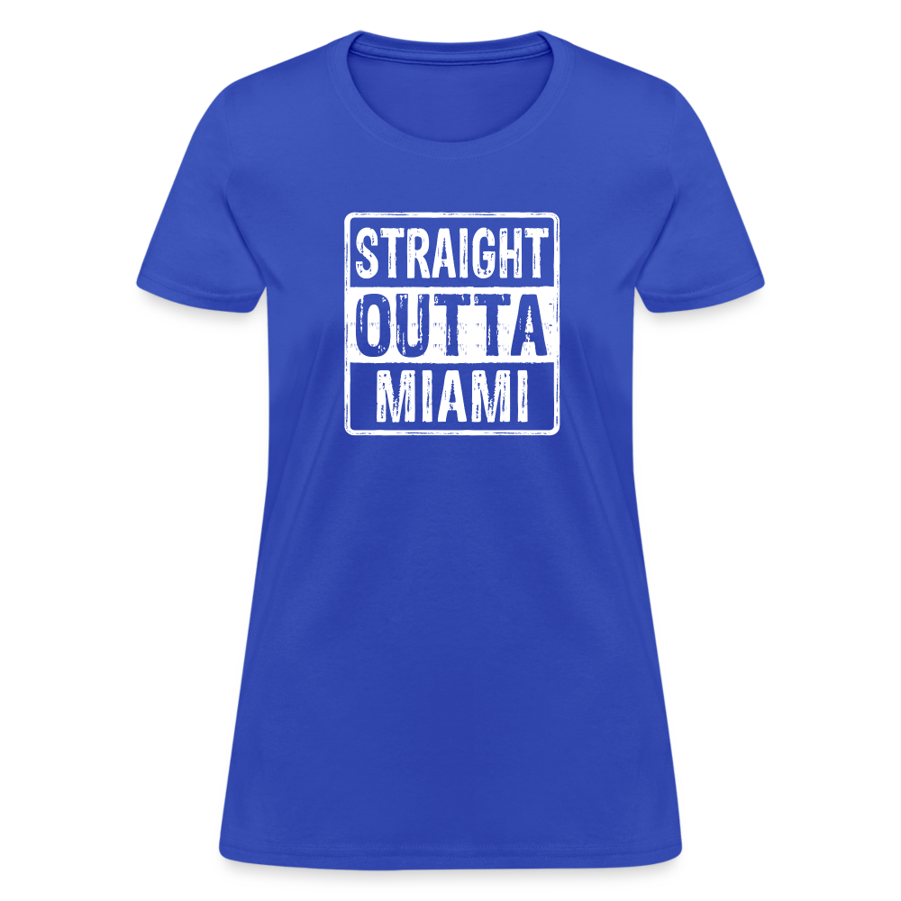 Straight Outta Miami (Florida) Women's T-Shirt - Color: heather pink