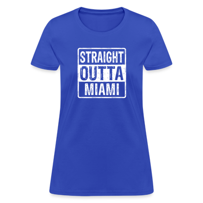 Straight Outta Miami (Florida) Women's T-Shirt - Color: heather pink