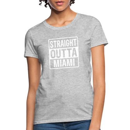 Straight Outta Miami (Florida) Women's T-Shirt - Color: heather pink