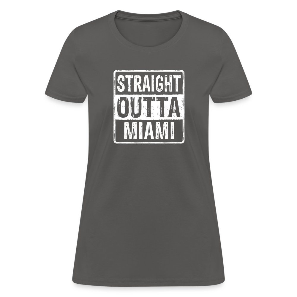 Straight Outta Miami (Florida) Women's T-Shirt - Color: heather pink