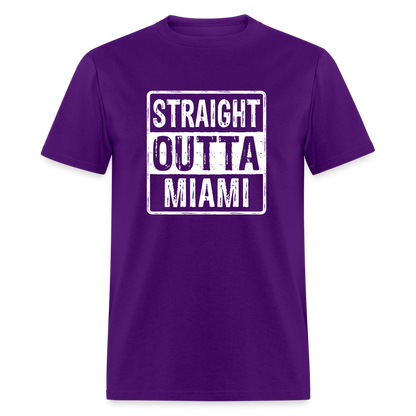 Straight Outta Miami (Florida) T-Shirt - Color: heather black