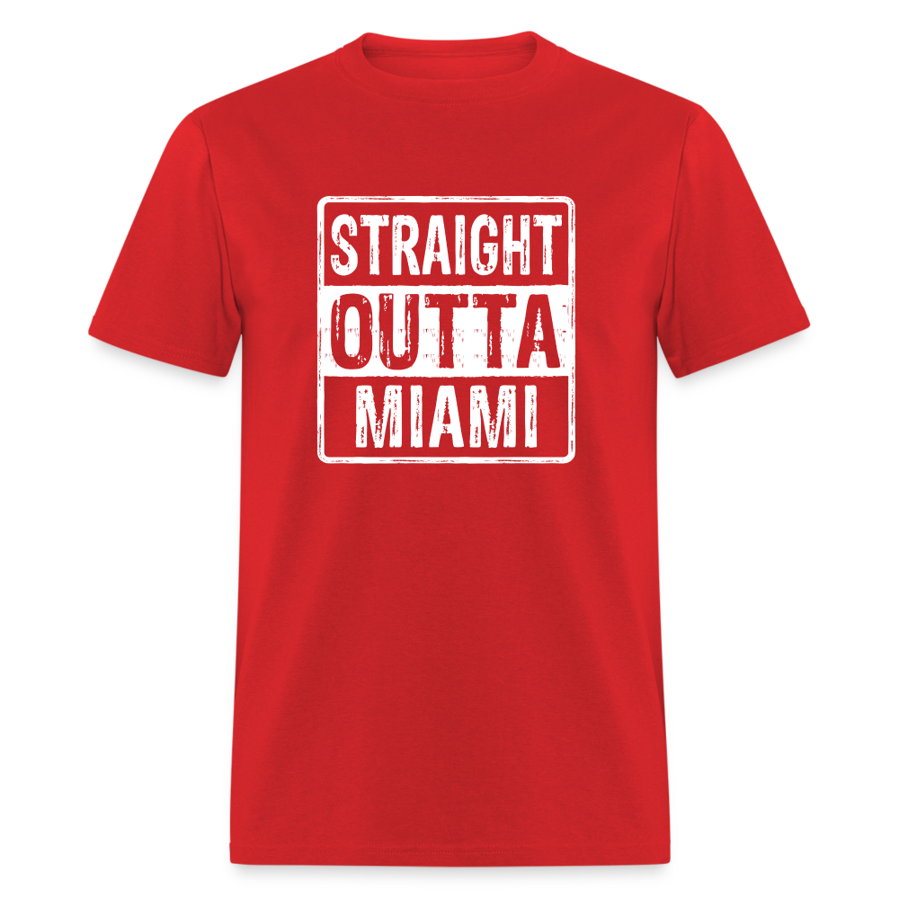 Straight Outta Miami (Florida) T-Shirt - Color: heather black