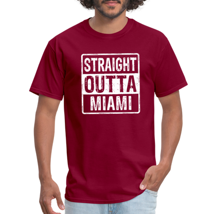 Straight Outta Miami (Florida) T-Shirt - Color: heather black