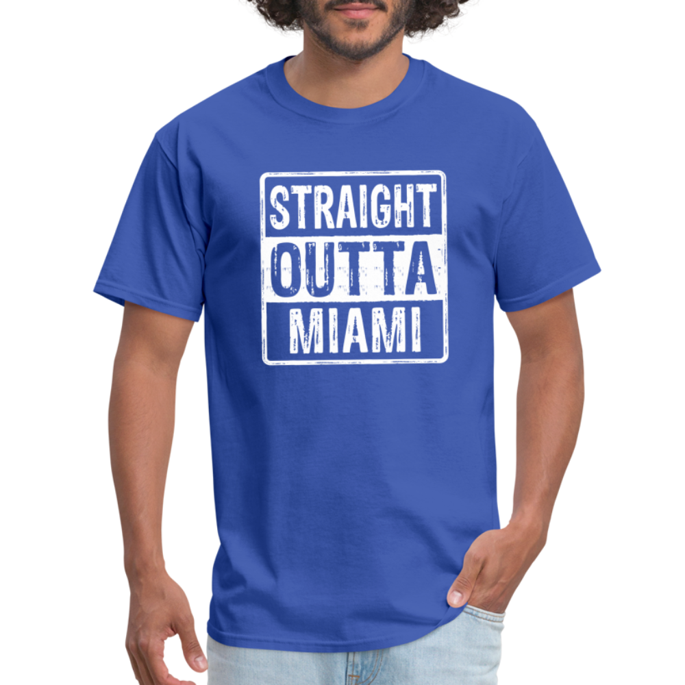 Straight Outta Miami (Florida) T-Shirt - Color: heather black