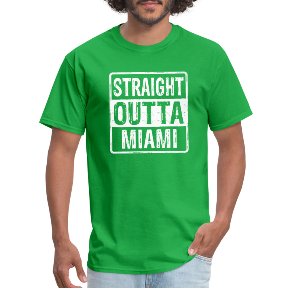 Straight Outta Miami (Florida) T-Shirt - Color: bright green