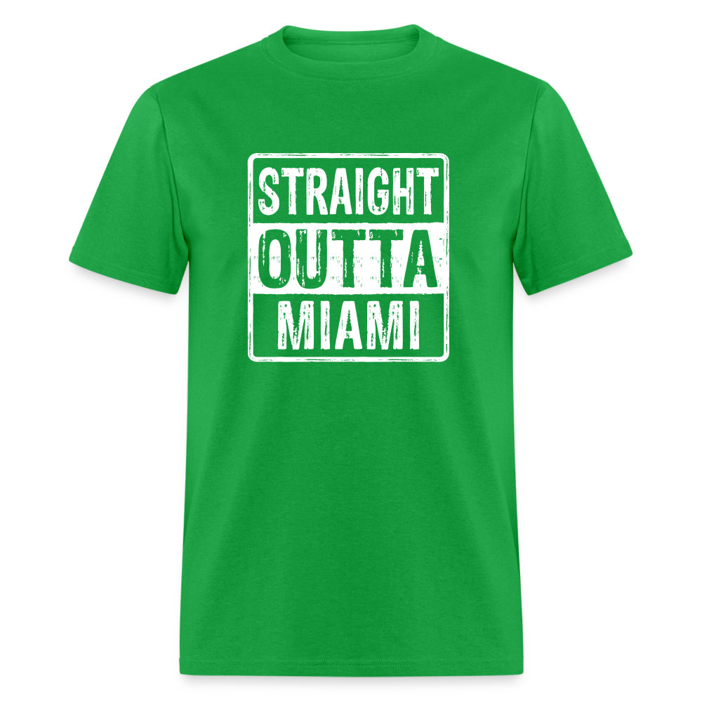 Straight Outta Miami (Florida) T-Shirt - Color: heather black