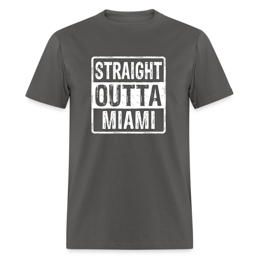 Straight Outta Miami (Florida) T-Shirt - Color: heather black