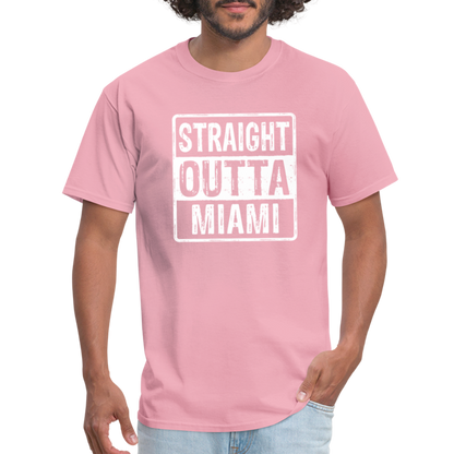 Straight Outta Miami (Florida) T-Shirt - Color: heather black