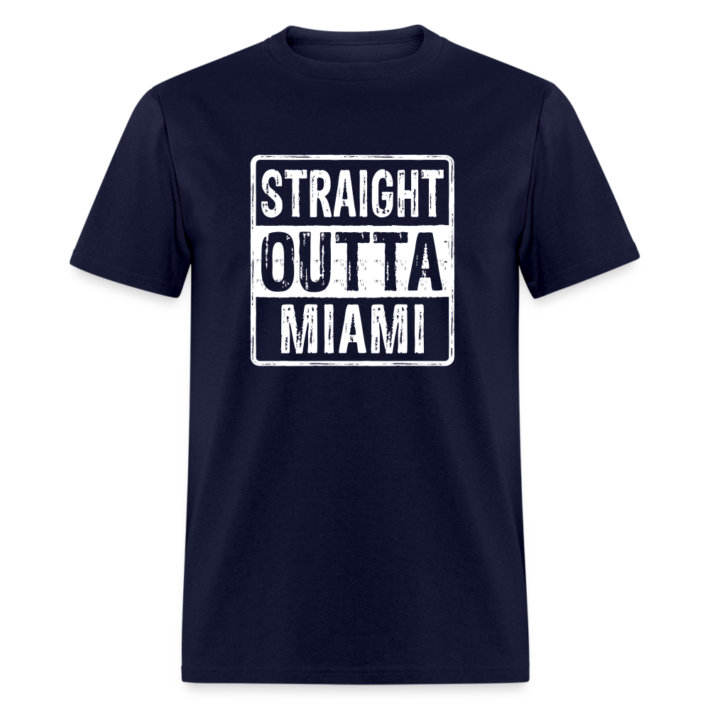 Straight Outta Miami (Florida) T-Shirt - Color: navy