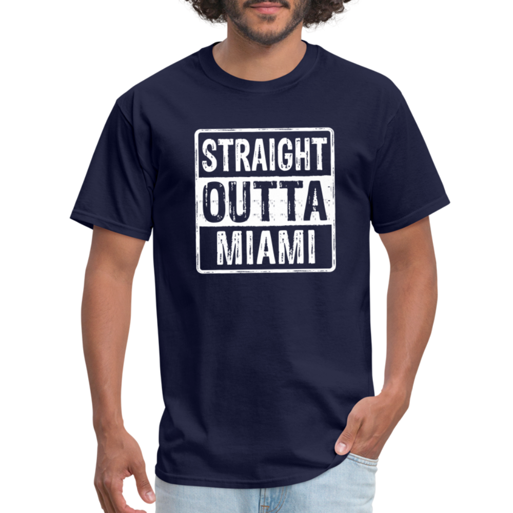 Straight Outta Miami (Florida) T-Shirt - Color: heather black