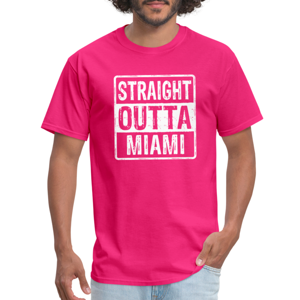 Straight Outta Miami (Florida) T-Shirt - Color: heather black