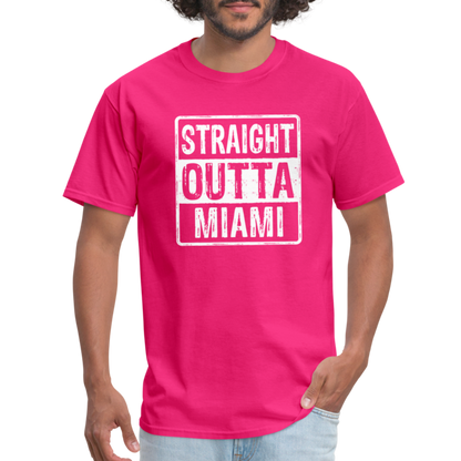 Straight Outta Miami (Florida) T-Shirt - Color: heather black