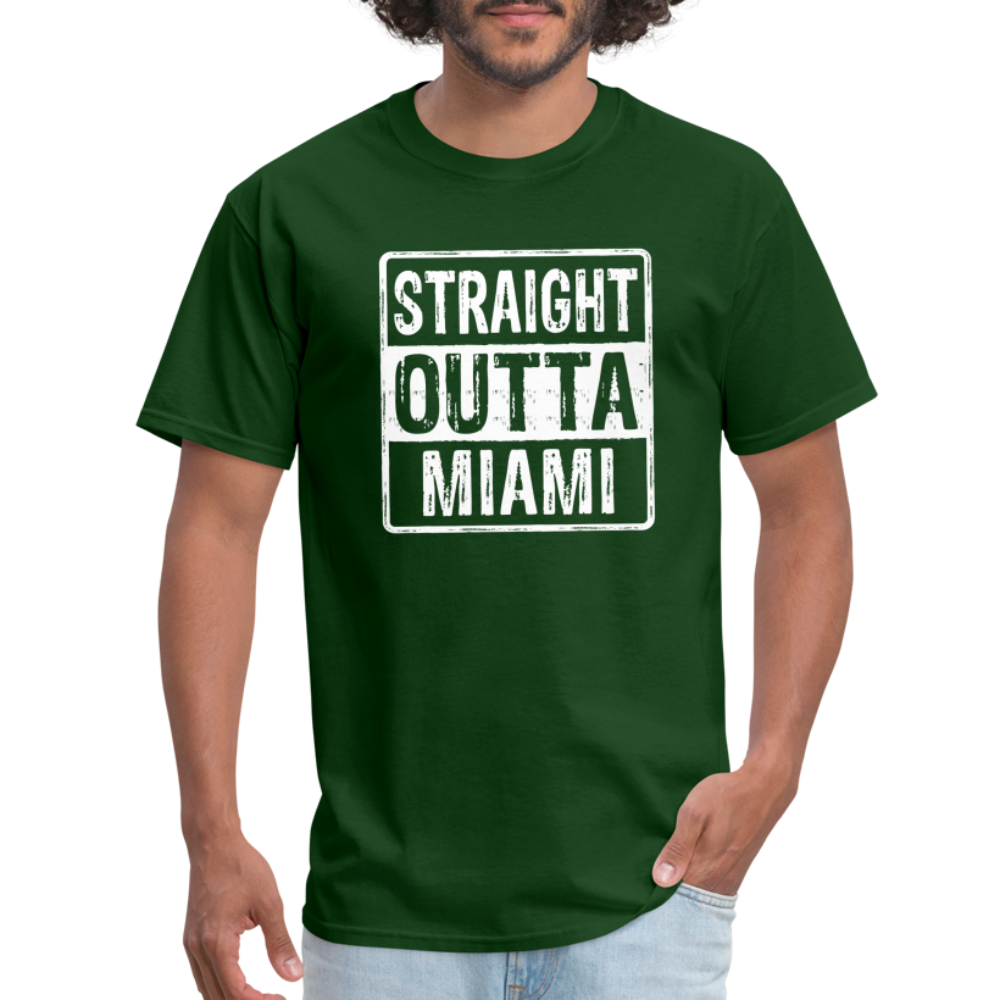 Straight Outta Miami (Florida) T-Shirt - Color: heather black