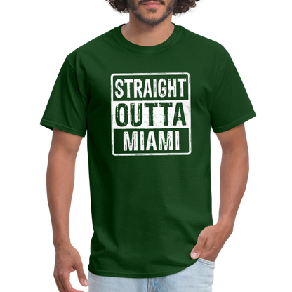 Straight Outta Miami (Florida) T-Shirt - Color: heather black