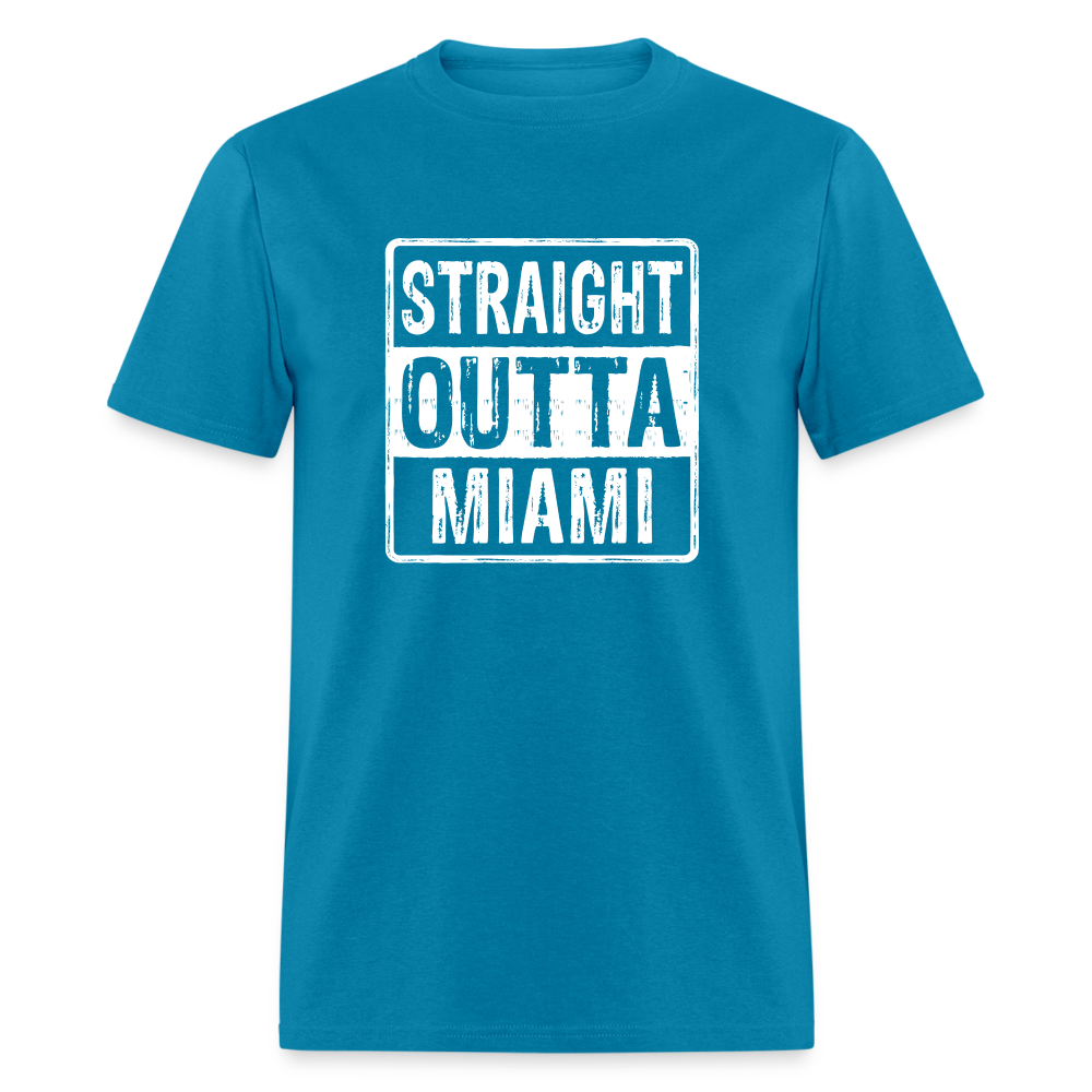 Straight Outta Miami (Florida) T-Shirt - Color: turquoise