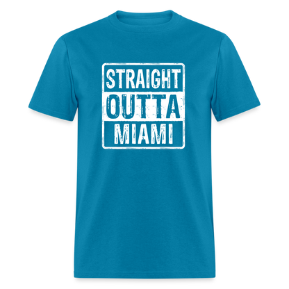 Straight Outta Miami (Florida) T-Shirt - Color: turquoise