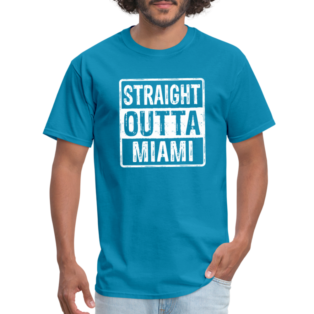 Straight Outta Miami (Florida) T-Shirt - Color: heather black