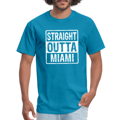 Straight Outta Miami (Florida) T-Shirt - Color: heather black