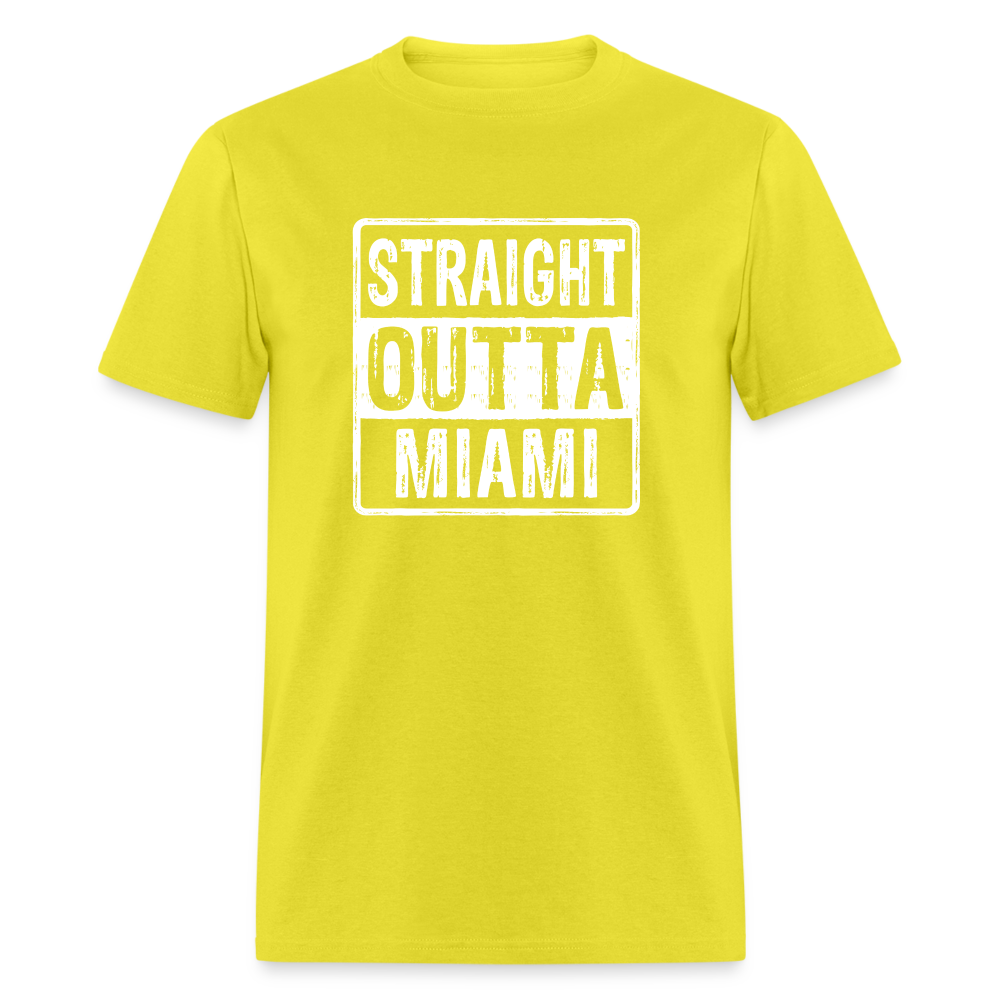 Straight Outta Miami (Florida) T-Shirt - Color: yellow