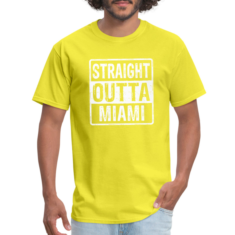 Straight Outta Miami (Florida) T-Shirt - Color: heather black