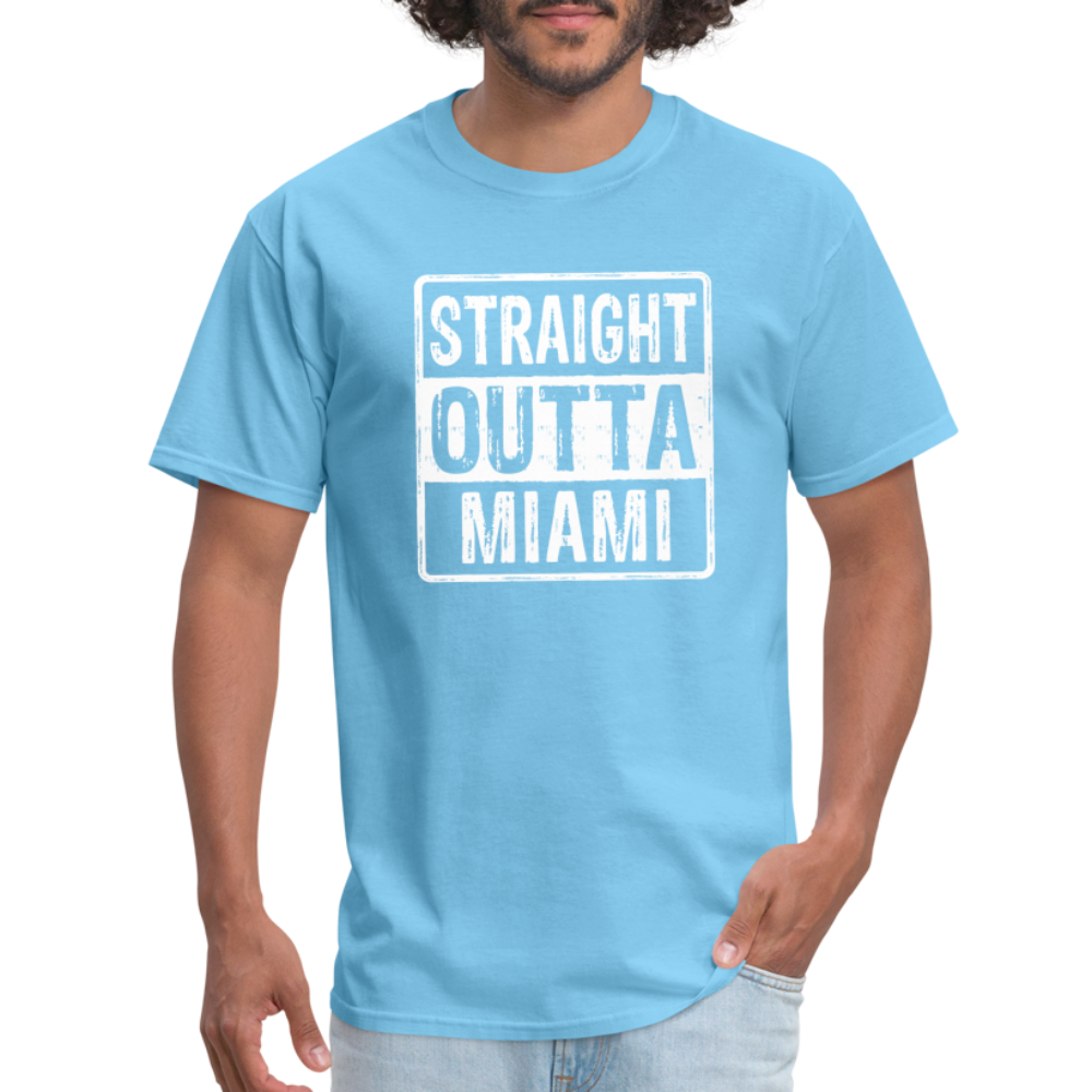 Straight Outta Miami (Florida) T-Shirt - Color: heather black