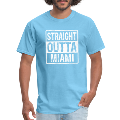 Straight Outta Miami (Florida) T-Shirt - Color: heather black