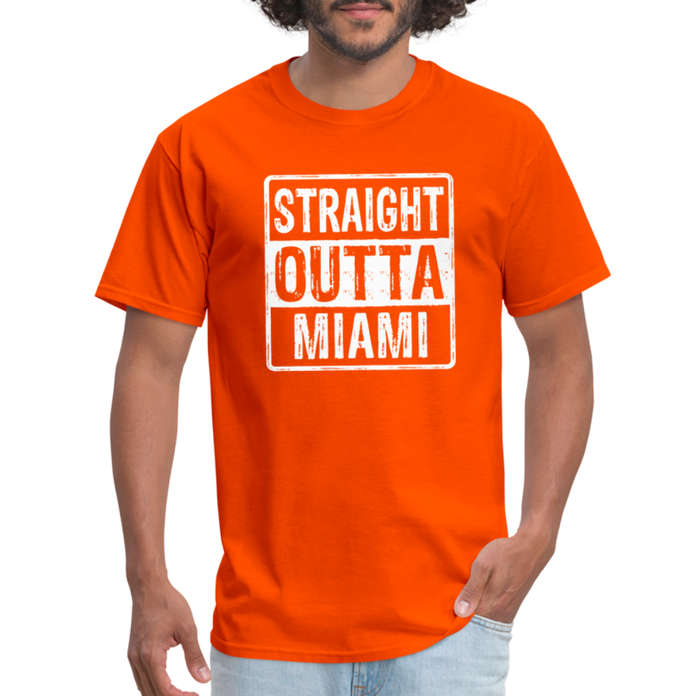 Straight Outta Miami (Florida) T-Shirt - Color: heather black