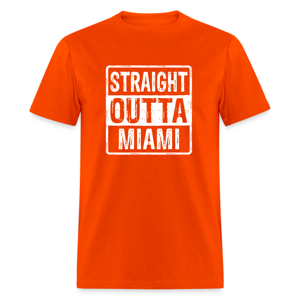 Straight Outta Miami (Florida) T-Shirt - Color: orange