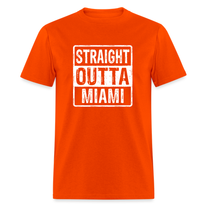 Straight Outta Miami (Florida) T-Shirt - Color: orange