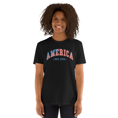 America 1776 T-Shirt - Color: Black